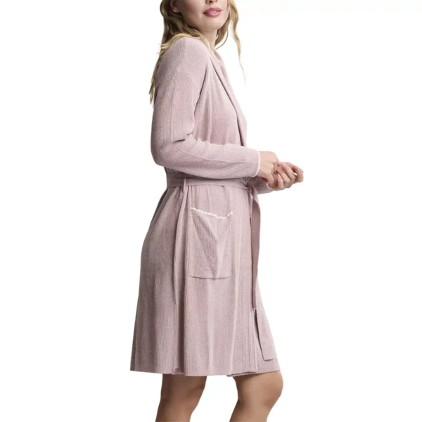 Barefoot Dreams CozyChic Ultra Lite Scallop Ribbed Robe - Teaberry