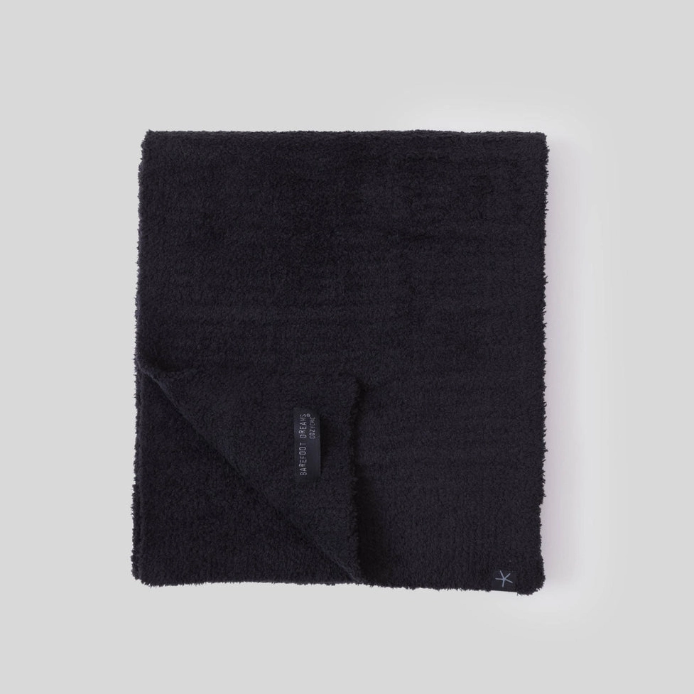 Barefoot Dreams CozyChic Grid Scarf - Black2