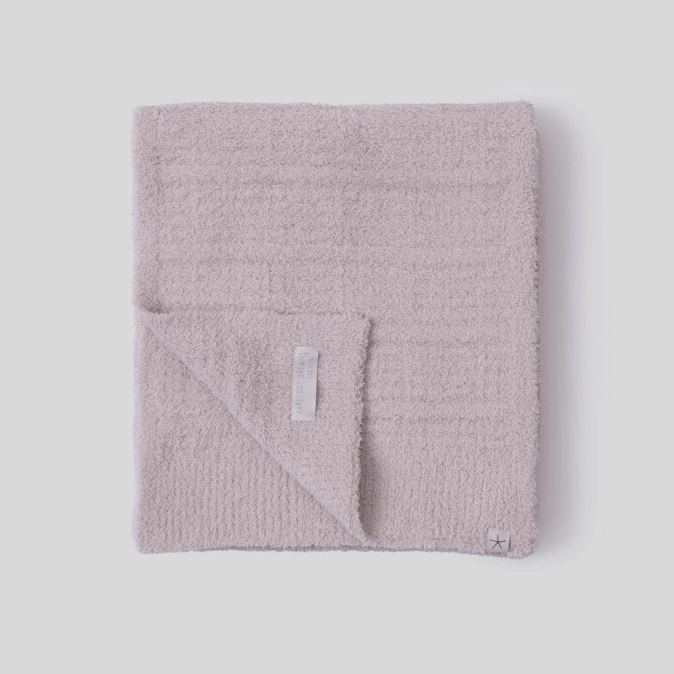 Barefoot Dreams CozyChic Grid Scarf - Stone2