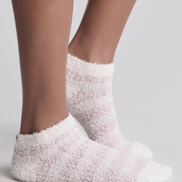 Barefoot Dreams CozyChic Heathered Stripe Ankle Sock Set - Teaberry2
