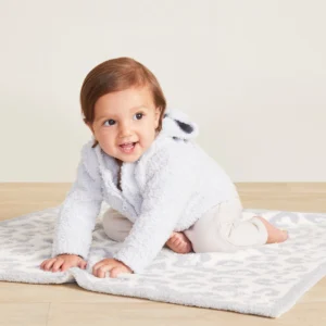 Barefoot Dreams CozyChic Infant Hoodie Blue3