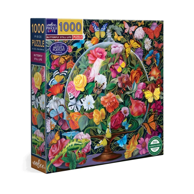 Eeboo Butterfly Still Life 1000 Piece Puzzle