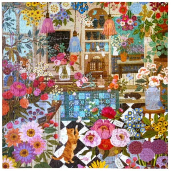 Eeboo English Flower Shop 1000 Piece Puzzle