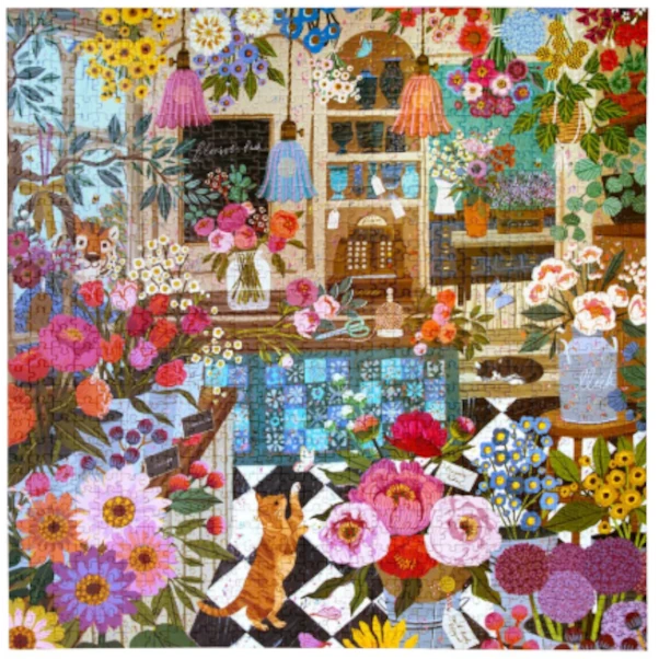Eeboo English Flower Shop 1000 Piece Puzzle