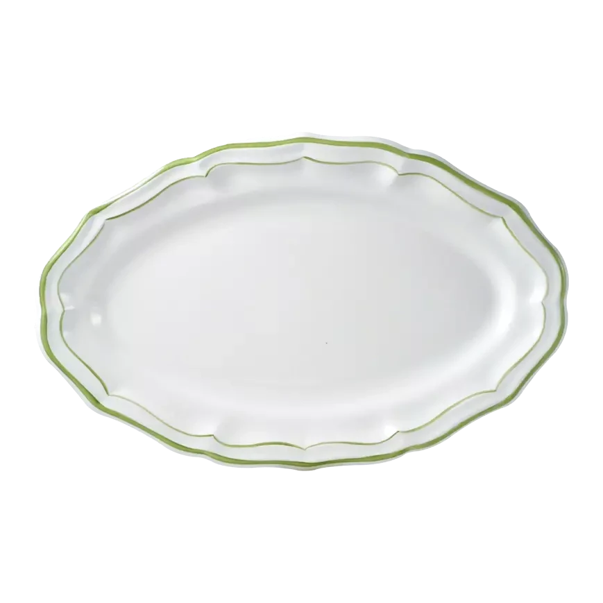 Gien Filet Vert Oval Platter