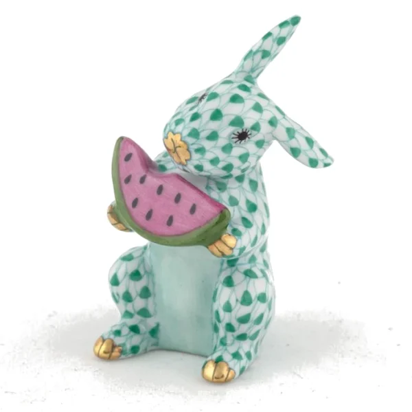 Herend Bunny with Watermelon - Green