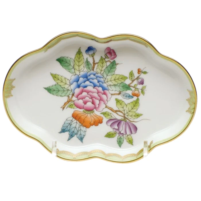 Herend Queen Victoria Small Scalloped Tray