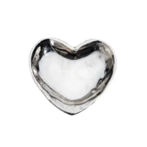 Jan Barboglio Corazónado Heart Catchall in Nickel - Large