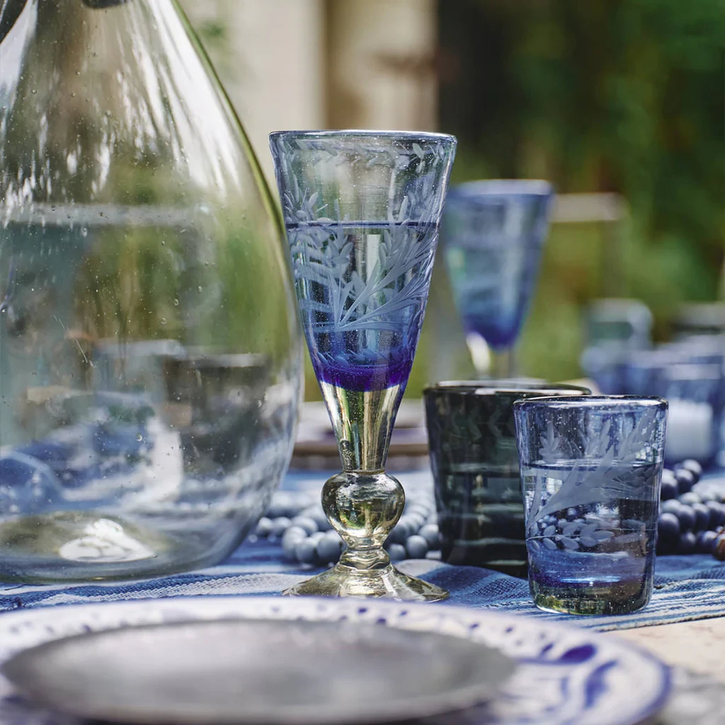 Jan Barboglio Frances Goblet - Blue