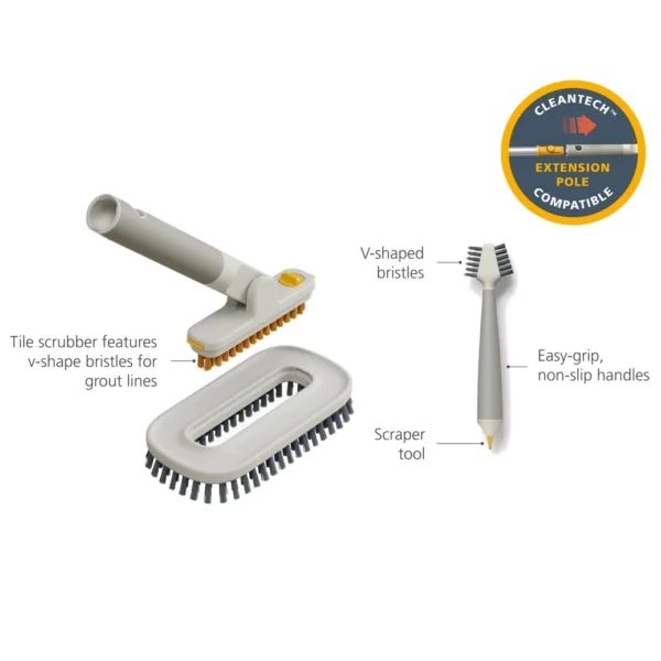 Joseph Joseph CleanTech 2-Piece Tile Scrubber & Spot Cleaner Set