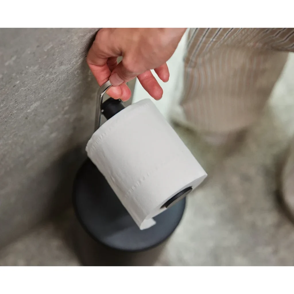 Joseph Joseph EasyStore Concealed Toilet Paper Holder - Matt Black