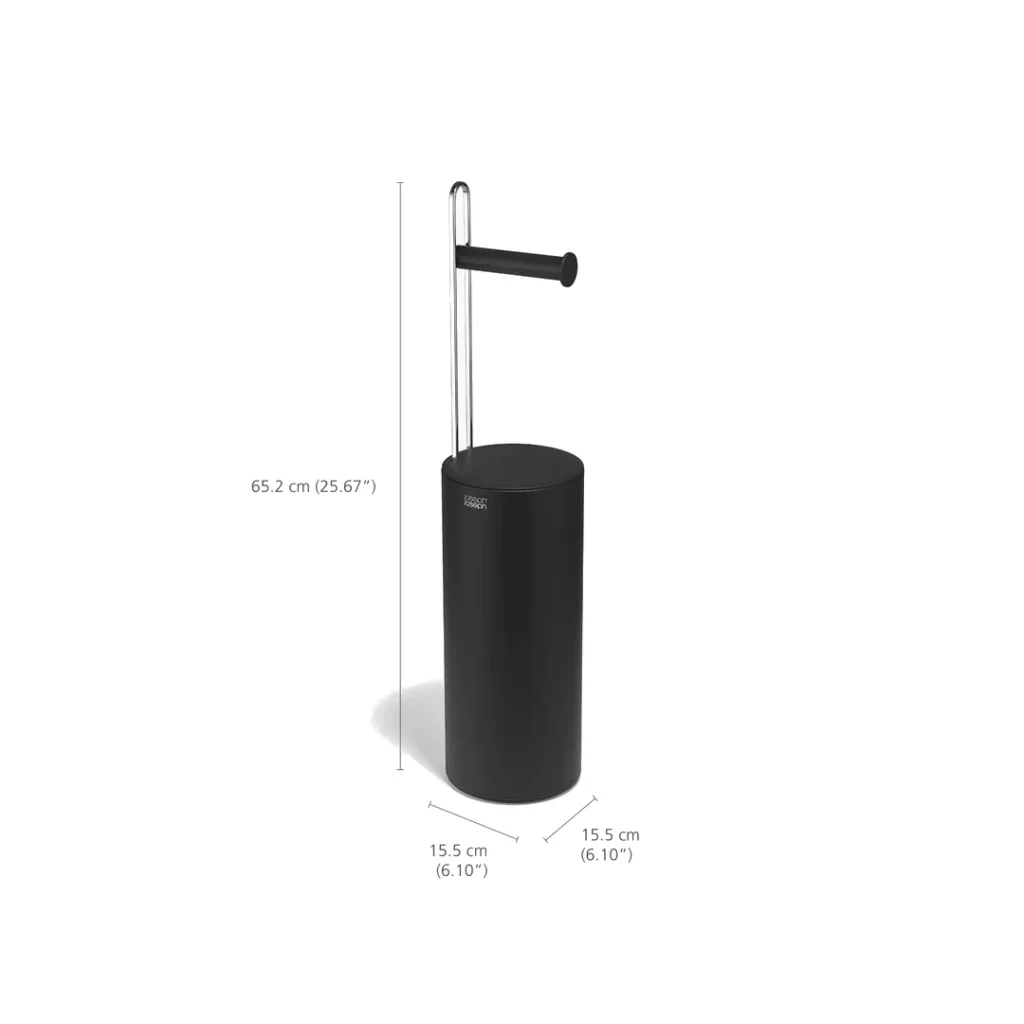 Joseph Joseph EasyStore Concealed Toilet Paper Holder - Matt Black