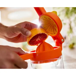Joseph Joseph JuiceMax Plus Dual-Action Citrus Press with Measuring Cup - Orange