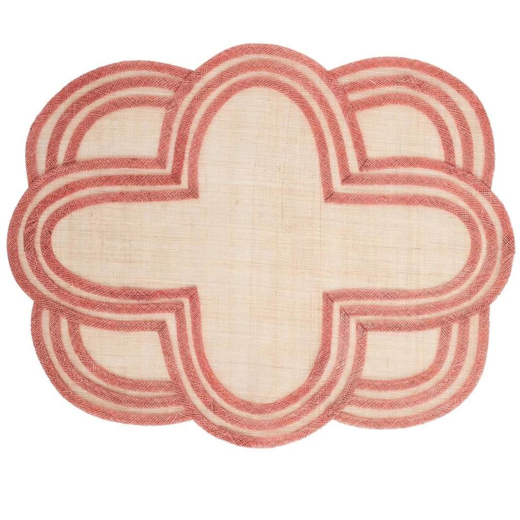 Juliska Scallop Stripe Placemat - Coral