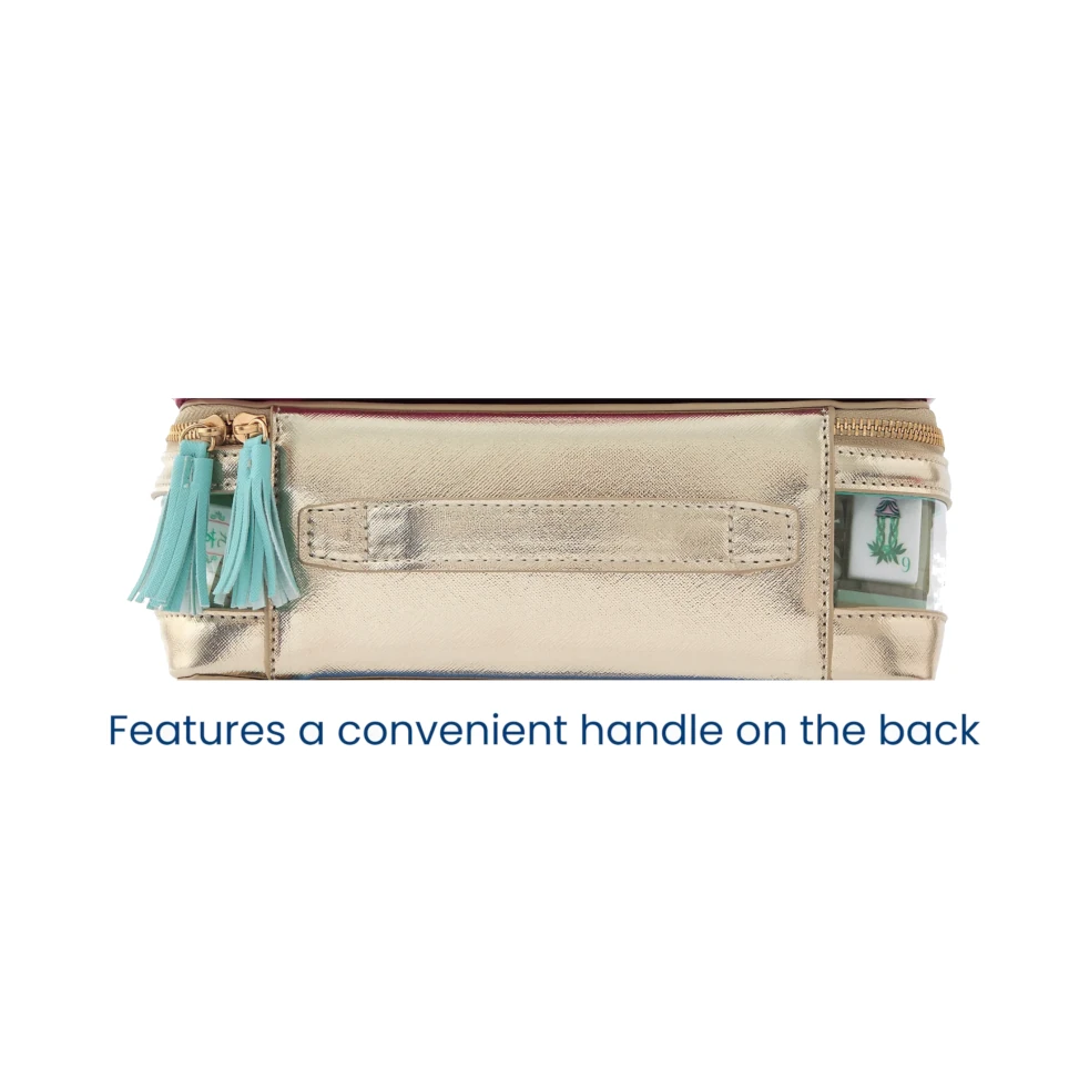 Oh My Mahjong Tile Storage Bag - Gold