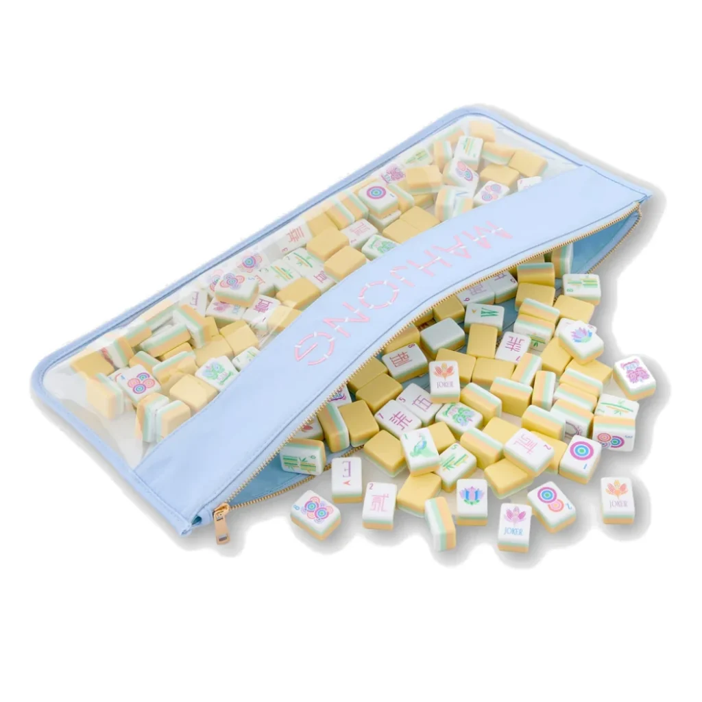Oh My Mahjong Light Blue Bamboo Mahjong Bag