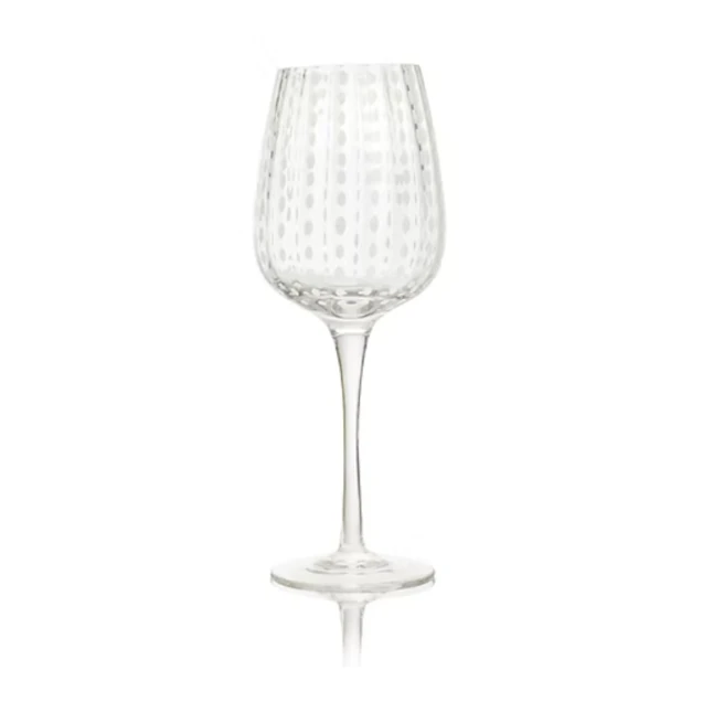 Qualia Dash Stem Wine Glass - Clear/White
