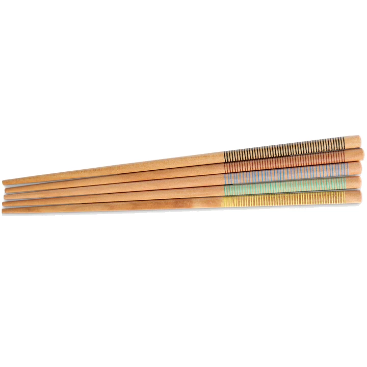 RSVP International Multi Stripe Chopsticks, Pack of 5