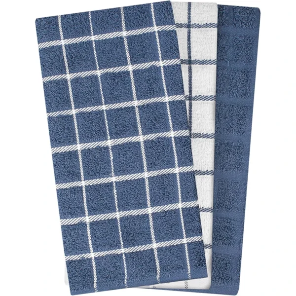 Ritz 3-pk Terry Kitchen Towels - Federal Blue