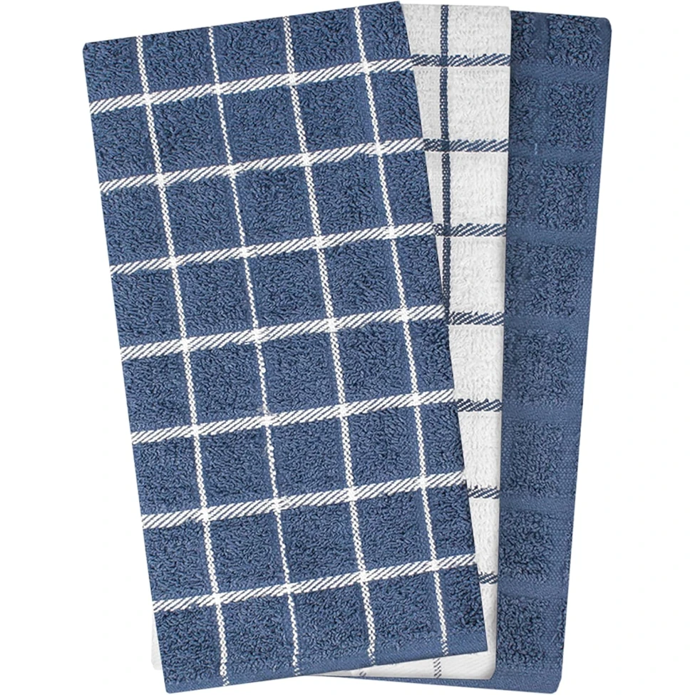 Ritz 3-pk Terry Kitchen Towels - Federal Blue