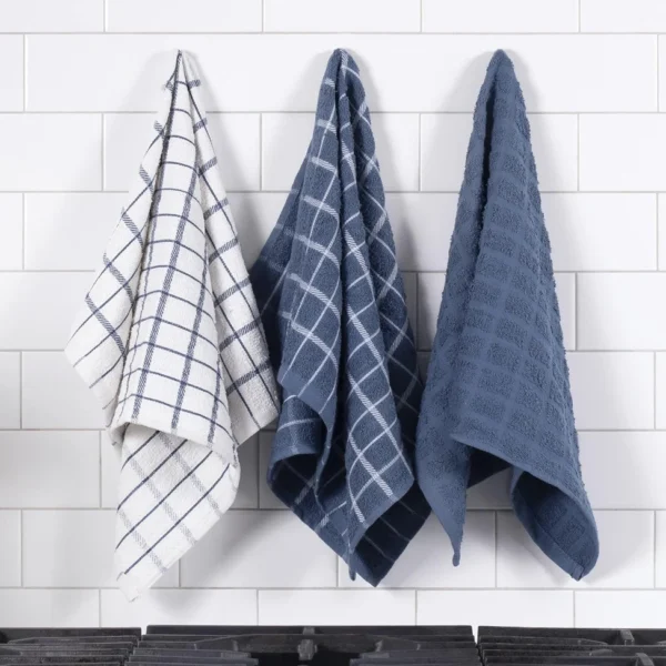 Ritz 3-pk Terry Kitchen Towels - Federal Blue