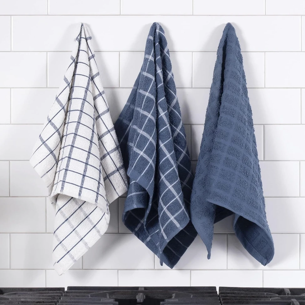 Ritz 3-pk Terry Kitchen Towels - Federal Blue