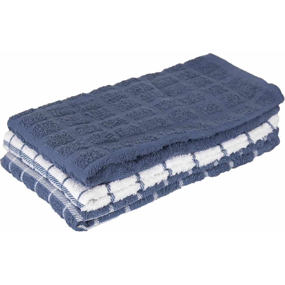 Ritz 3-pk Terry Kitchen Towels - Federal Blue