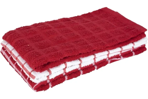 Ritz 3-pk Terry Kitchen Towels - Paprika Red