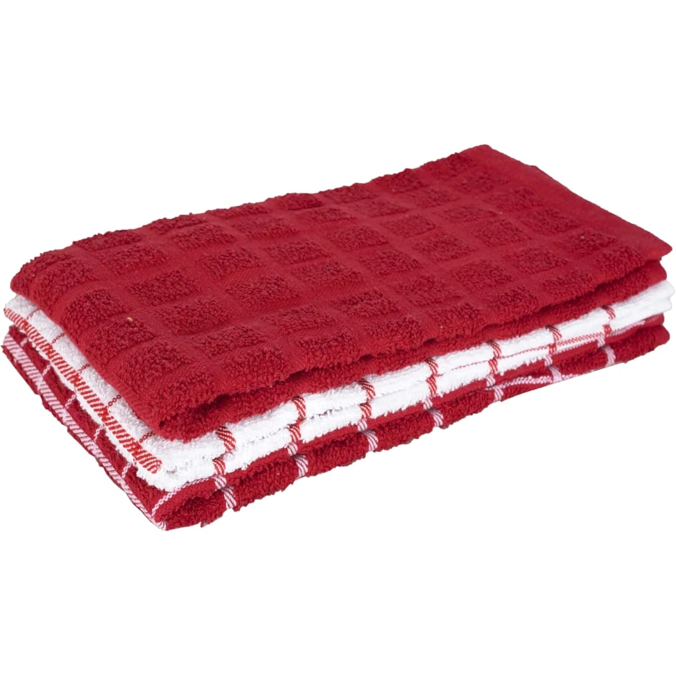 Ritz 3-pk Terry Kitchen Towels - Paprika Red