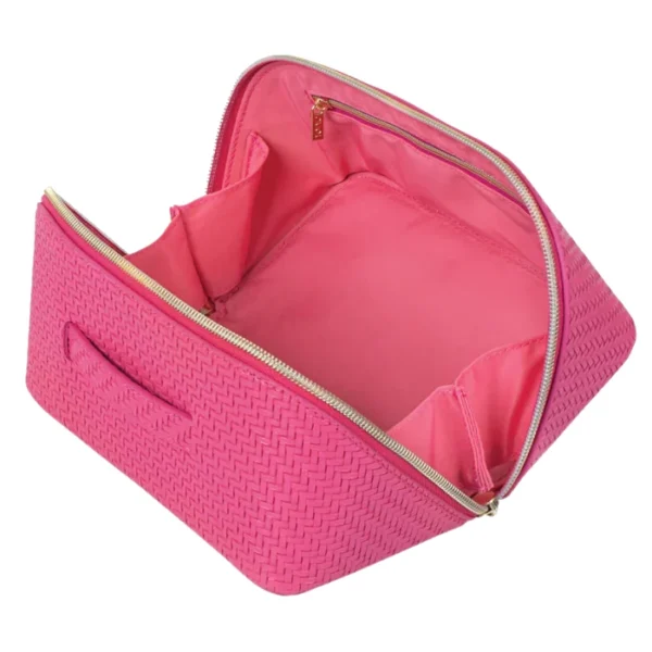 Tonic Medium Beauty Bag - Herringbone Raspberry