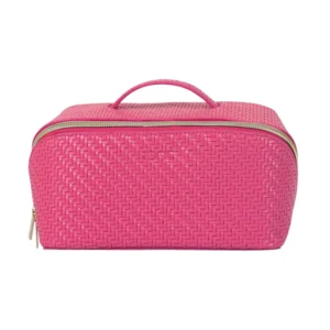 Tonic Medium Beauty Bag - Herringbone Raspberry