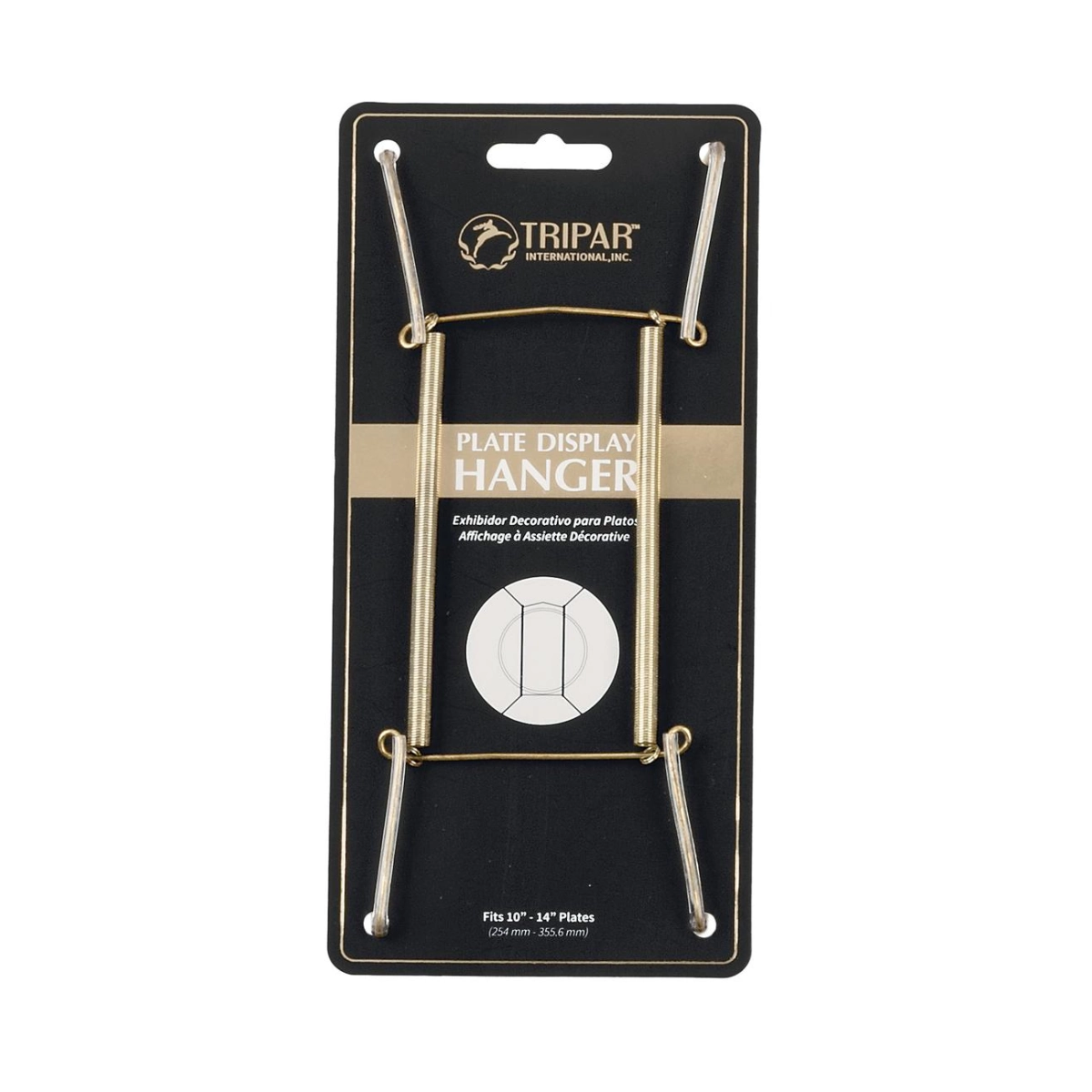 Tripar 10in-14in Brass Plate Hanger