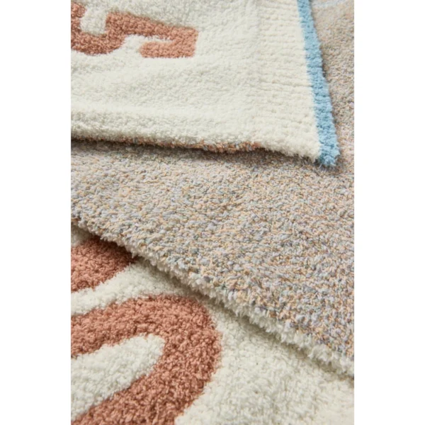 Barefoot Dreams CozyChic Number Stroller Blanket - Honeycomb Multi