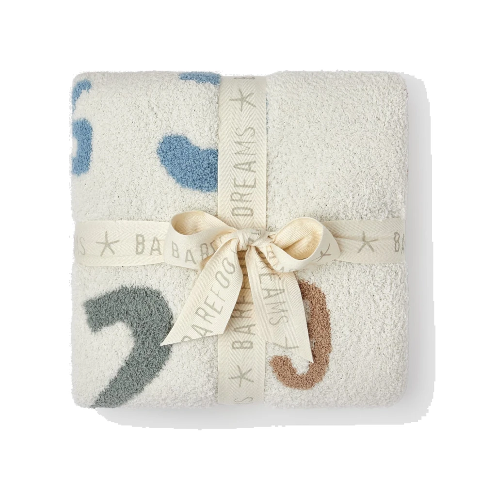 Barefoot Dreams CozyChic Number Stroller Blanket - Honeycomb Multi
