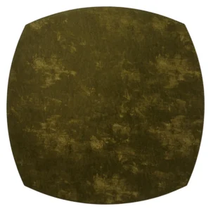 Bodrum Velvet Collection 16" Elliptical Vinyl Placemats - Moss