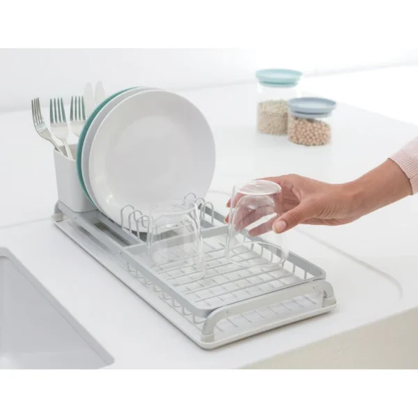 Brabantia SinkSide Compact Dish Drying Rack - Light Gray