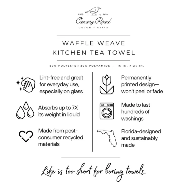 Canary Road Easter Bunny & Duck Kitchen Towel Waffle Preppy