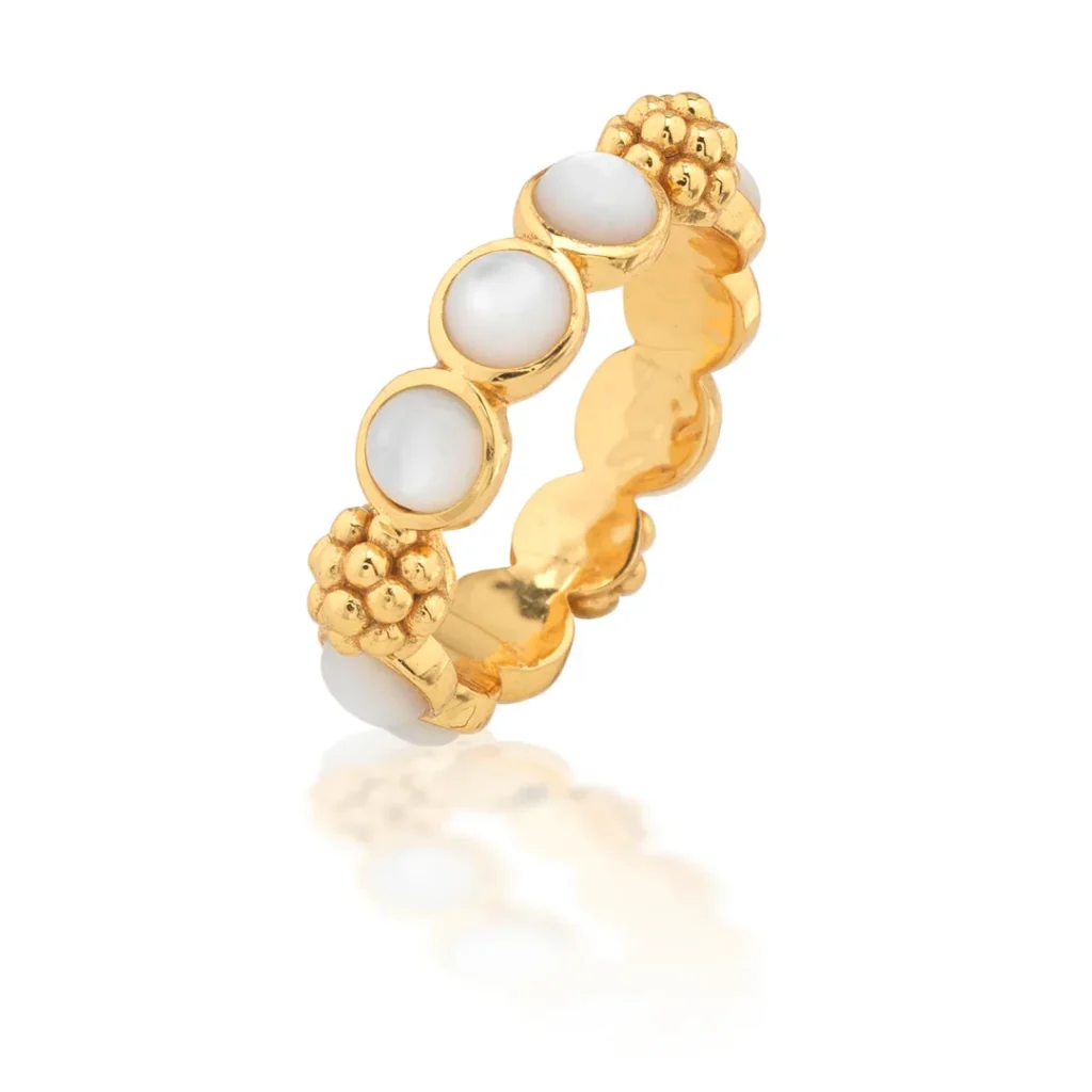 Capucine De Wulf Berry Gem Ring - Mother of Pearl (White)