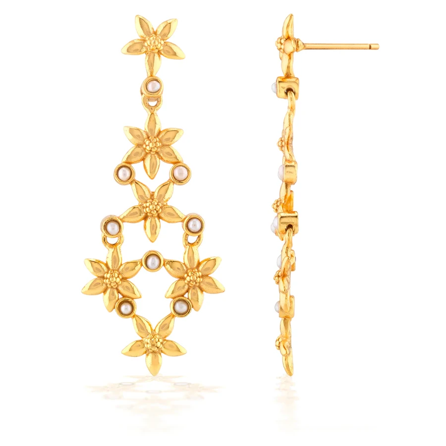 Capucine De Wulf Jasmine Drop Earrings - Pearl White