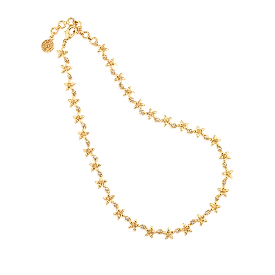 Capucine De Wulf Jasmine Necklace, 16"+2" - Pearl White