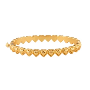 Capucine De Wulf Love Petite Hinged Bangle - Gold