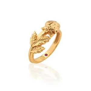 Capucine De Wulf Meadow Walk Ladybug Ring - Gold