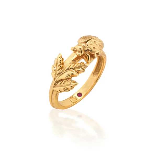Capucine De Wulf Meadow Walk Ladybug Ring - Gold