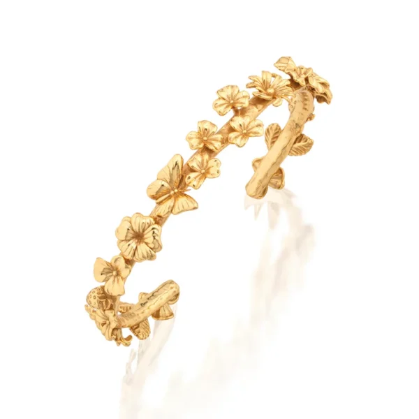 Capucine De Wulf Meadow Walk Flowers Petite Cuff - Gold