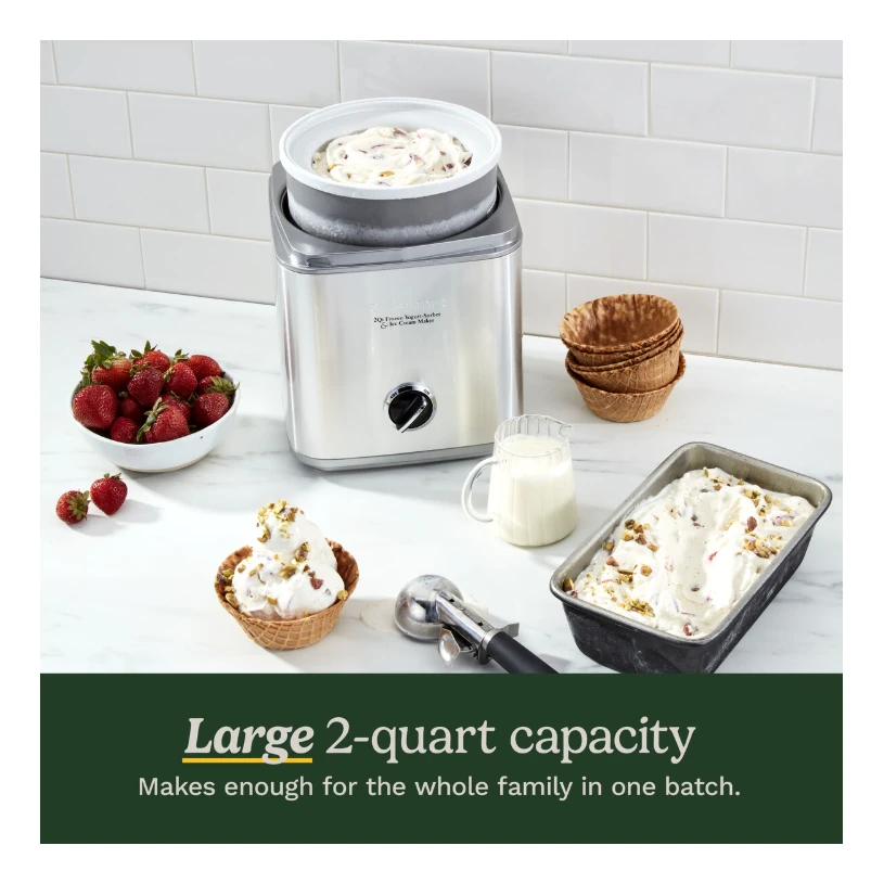 Cuisinart Pure Indulgence 2 Quart Frozen Yogurt-Sorbet & Ice Cream Maker