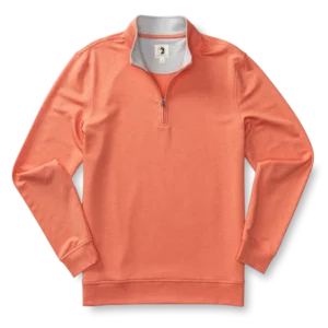 Duck Head Dunmore Performance 1/4 Zip Pullover - Coral Heather