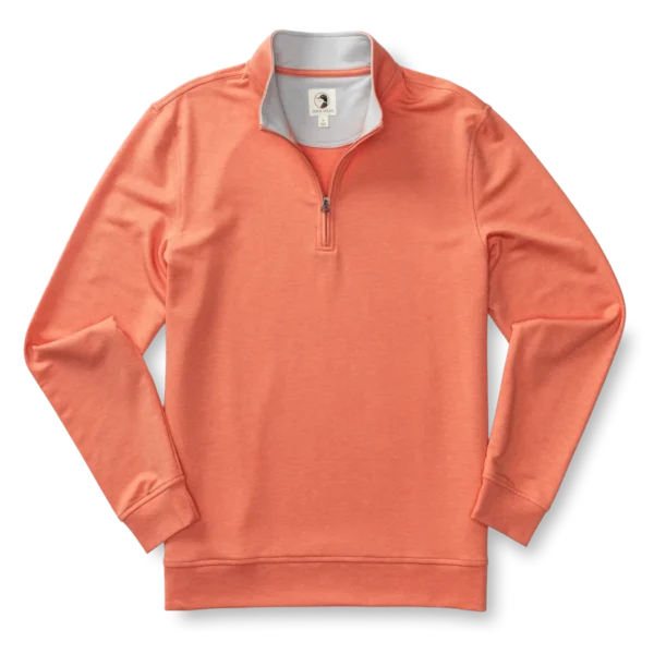 Duck Head Dunmore Performance 1/4 Zip Pullover - Coral Heather