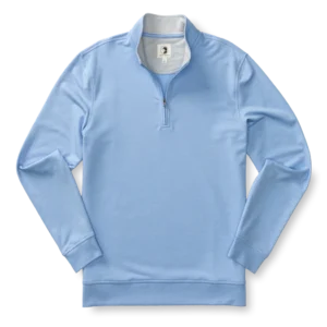 Duck Head Dunmore Performance 1/4 Zip Pullover - Serenity Blue Heather