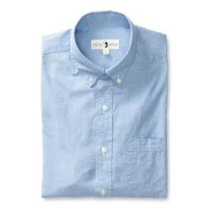 Duck Head Cotton Oxford Sport Shirt - Morris Solid - Blue