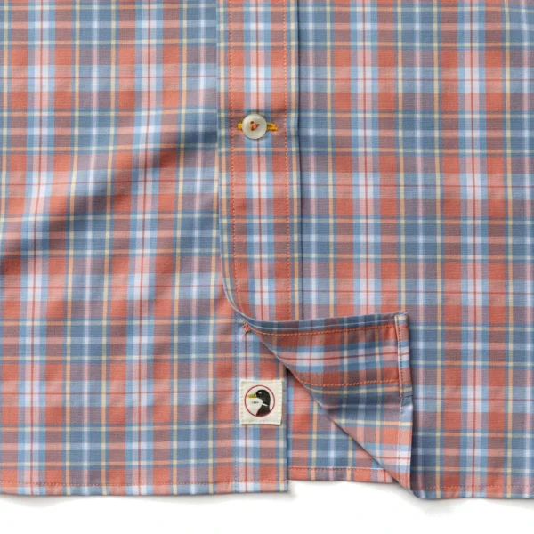 Duckhead Performance Poplin Sport Shirt - Jefferies Plaid - Rosewood
